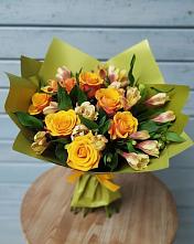 Букет цветов из:  Альстромерии и Розы в Горно-Алтайске