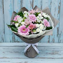 Букет цветов из:  Герберы, Альстромерии и Хризантемы в Горно-Алтайске