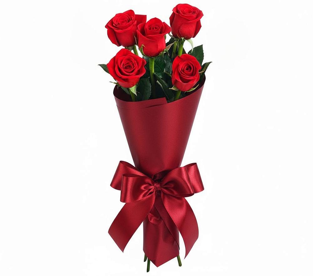 Букет 5 Красных роз Эдлесс Лав в Горно-Алтайске
