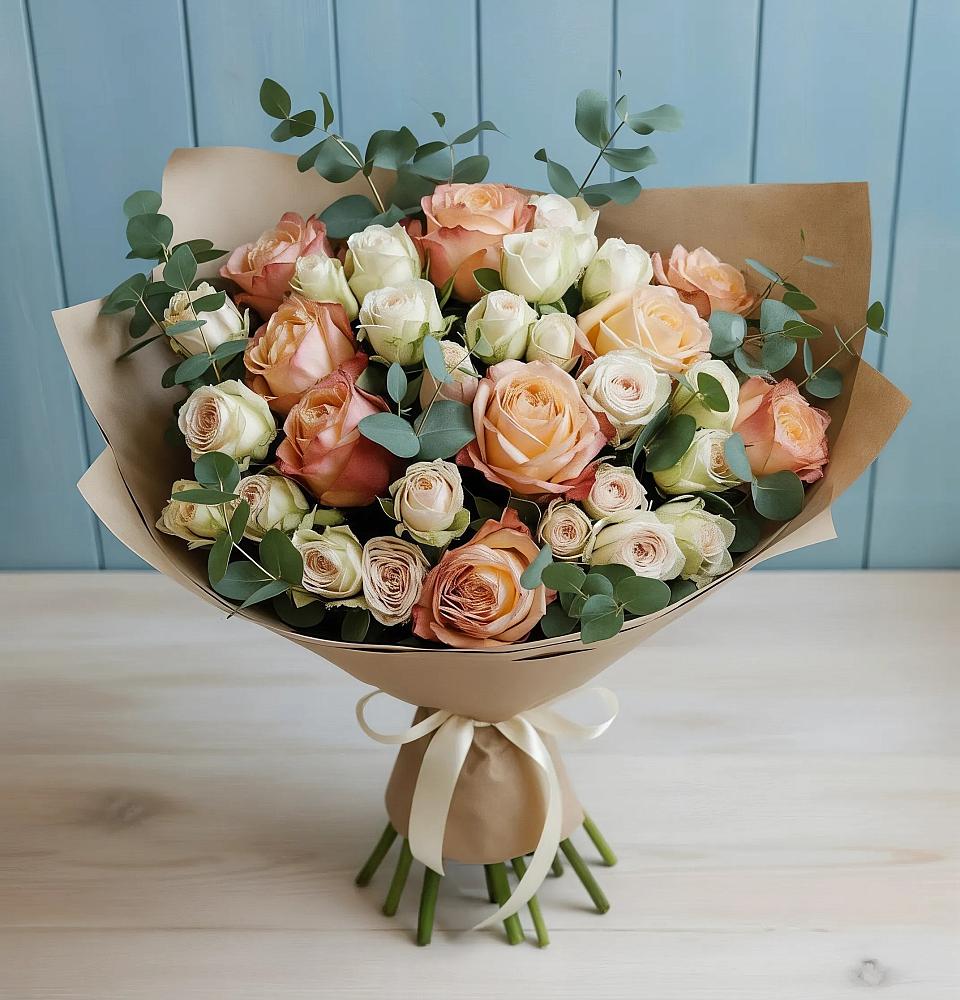 Букет цветов из: Альстромерии и Розы в Горно-Алтайске