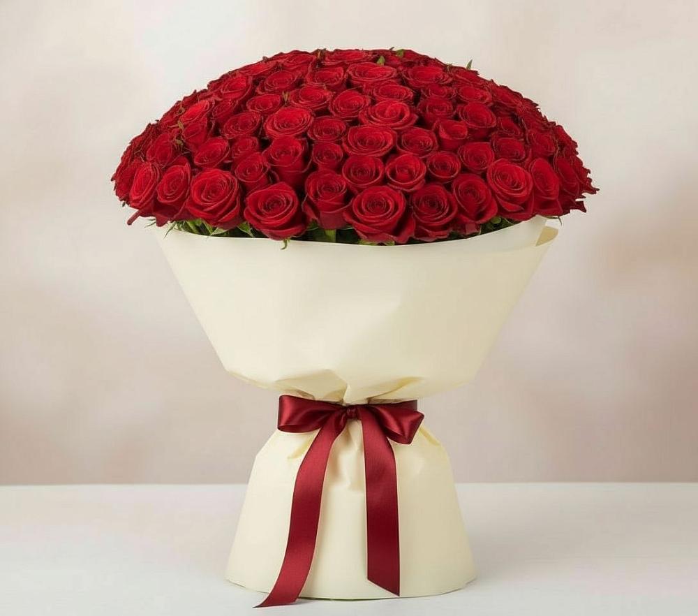 Букет 101 Красная роза Милано в Горно-Алтайске