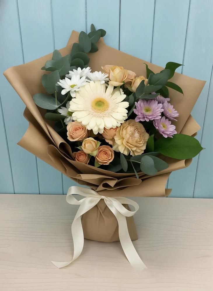 Букет цветов из: Герберы и Хризантемы в Горно-Алтайске