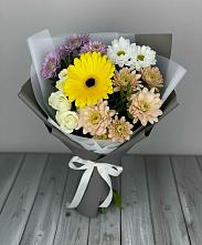 Букет цветов из:  Розы, Герберы и Хризантемы #REPLACE_PRED# Горно-Алтайске