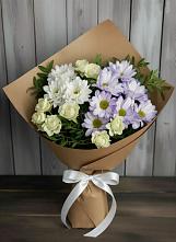Букет цветов из:  Хризантемы и Розы в Горно-Алтайске