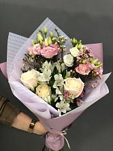 Букет цветов из:  Альстромерии, Розы и Лизиантусы #REPLACE_PRED# Горно-Алтайске