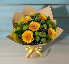 Букет цветов из:  Герберы и Хризантемы в Горно-Алтайске
