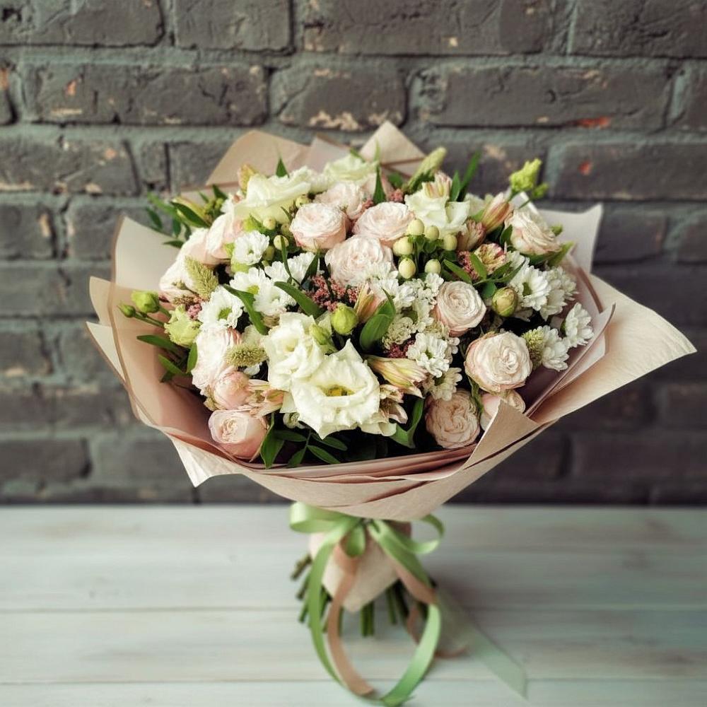 Букет цветов из: Альстромерии, Розы и Хризантемы в Горно-Алтайске
