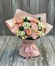 Букет цветов из:  Гвоздики, Розы и Хризантемы в Горно-Алтайске