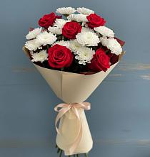 Букет цветов из:  Розы и Хризантемы #REPLACE_PRED# Горно-Алтайске