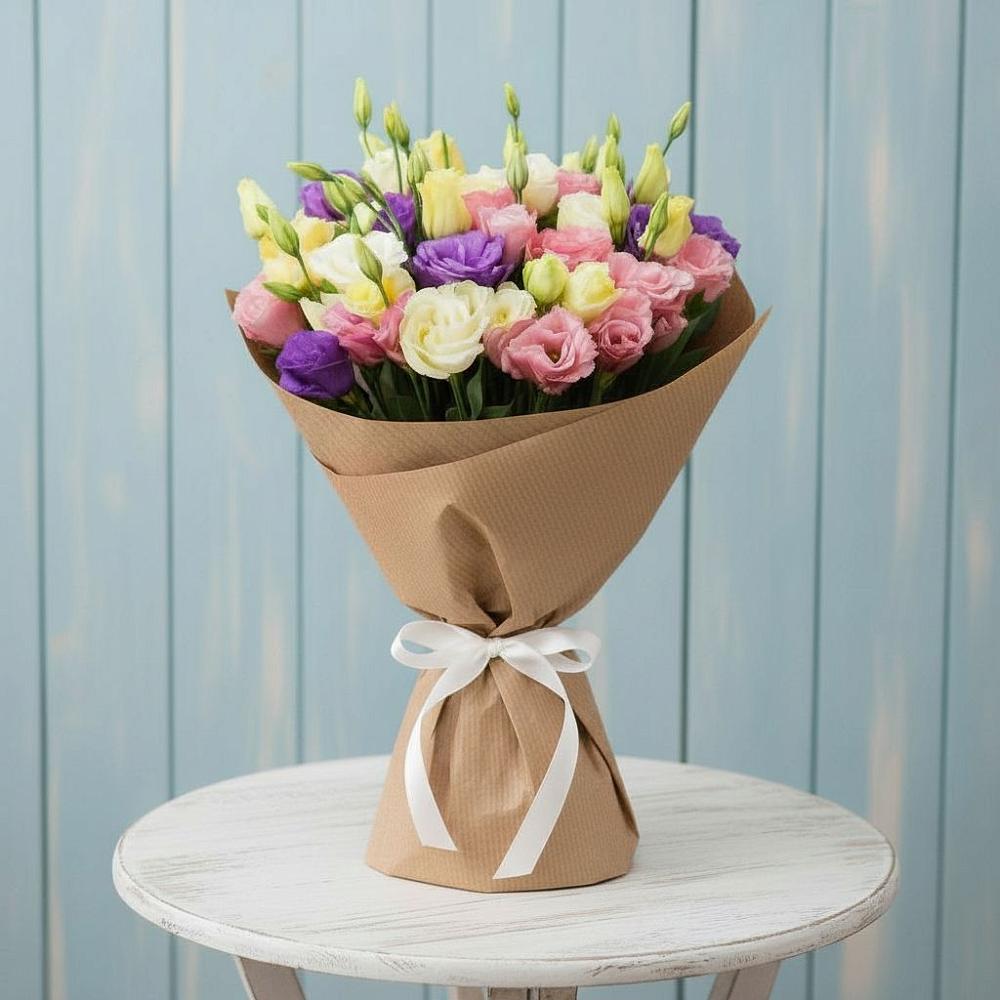 Букет цветов из: Лизиантусы в Горно-Алтайске