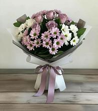 Букет цветов из:  Хризантемы и Розы в Горно-Алтайске
