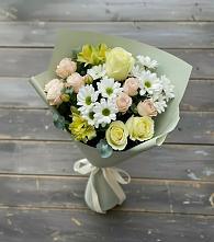 Букет цветов из:  Альстромерии, Розы и Хризантемы в Горно-Алтайске