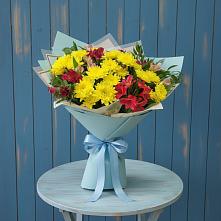 Букет цветов из:  Альстромерии и Хризантемы в Горно-Алтайске