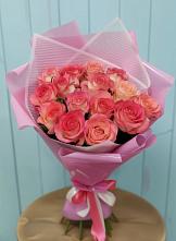Букет 15 Розовых роз Равель в Горно-Алтайске