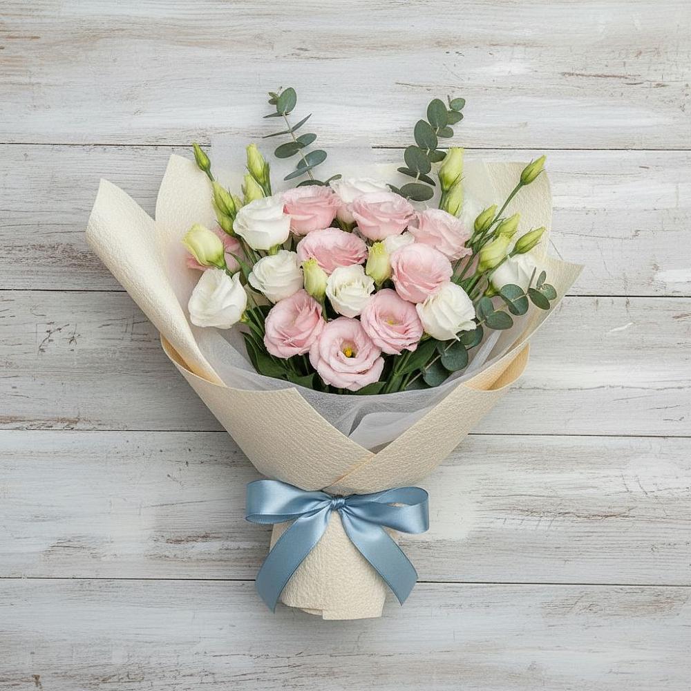 Букет цветов из: Лизиантусы в Горно-Алтайске